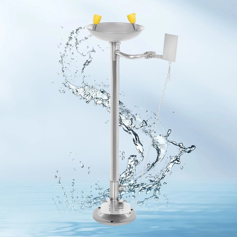Premium Floor Standing Emergency Eyewash Station Durable Stainless Steel Eyewash For Workplace Safe 15