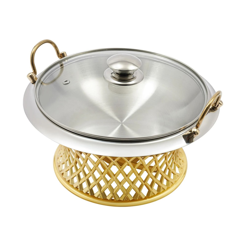 Premium Round Buffet Chafing Dish With Lid Professional Food Warmer 1