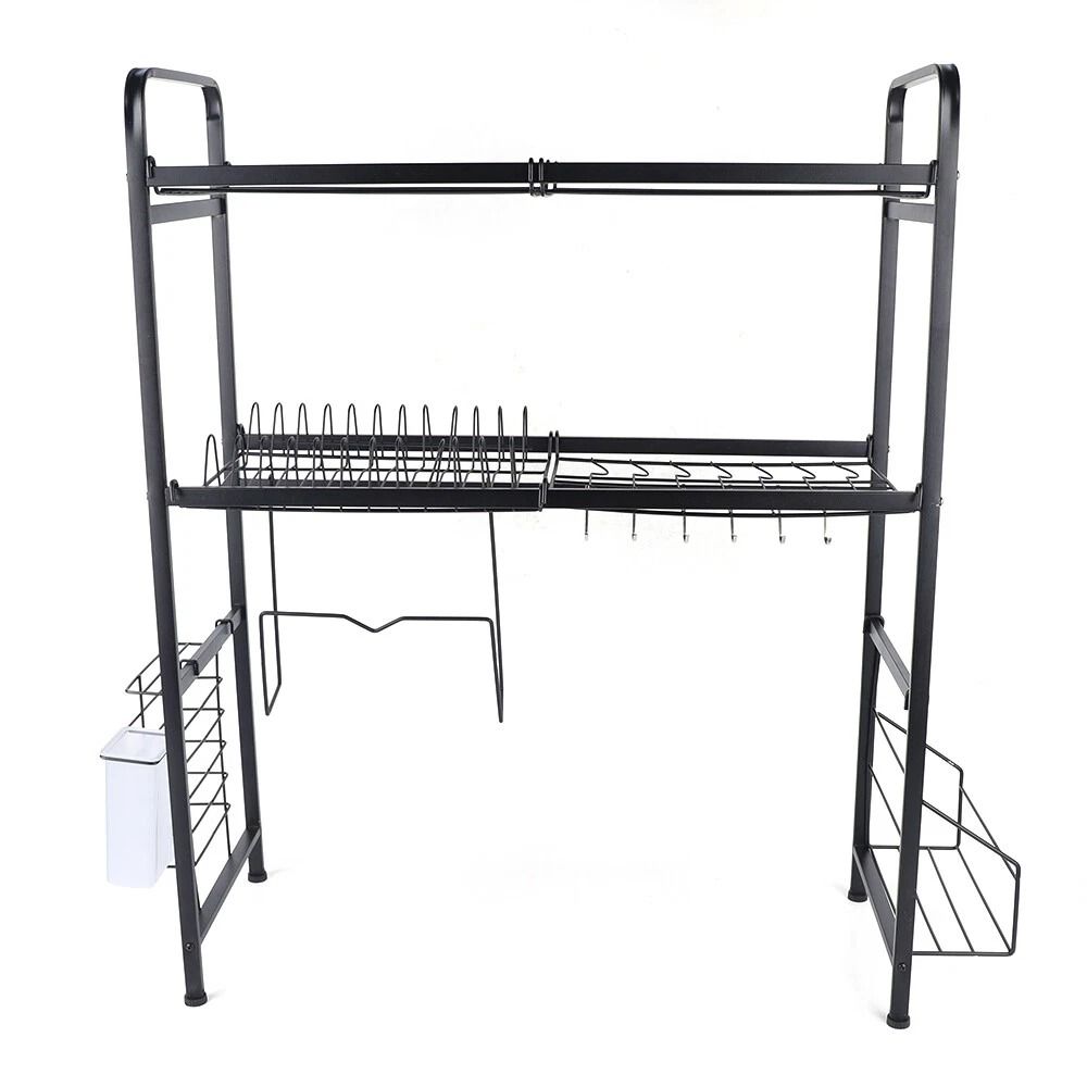 Premium Over The Sink Dish Drying Rack Space Saving 2 Tier Stainless Steel Kitchen Sink Organizer 1
