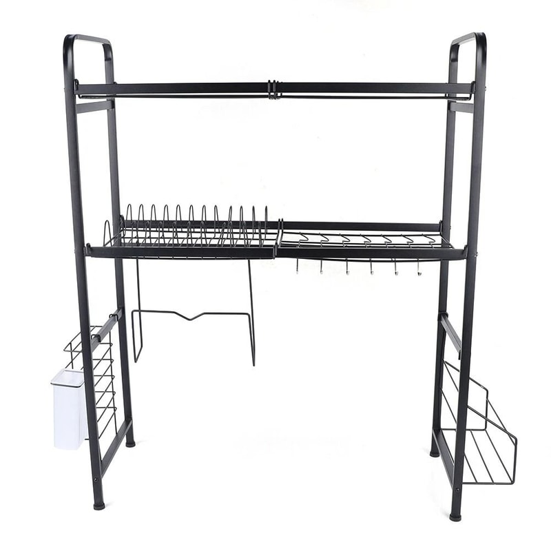 Premium Over The Sink Dish Drying Rack Space Saving 2 Tier Stainless Steel Kitchen Sink Organizer 1