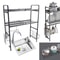 Premium Over The Sink Dish Drying Rack Space Saving 2 Tier Stainless Steel Kitchen Sink Organizer 6