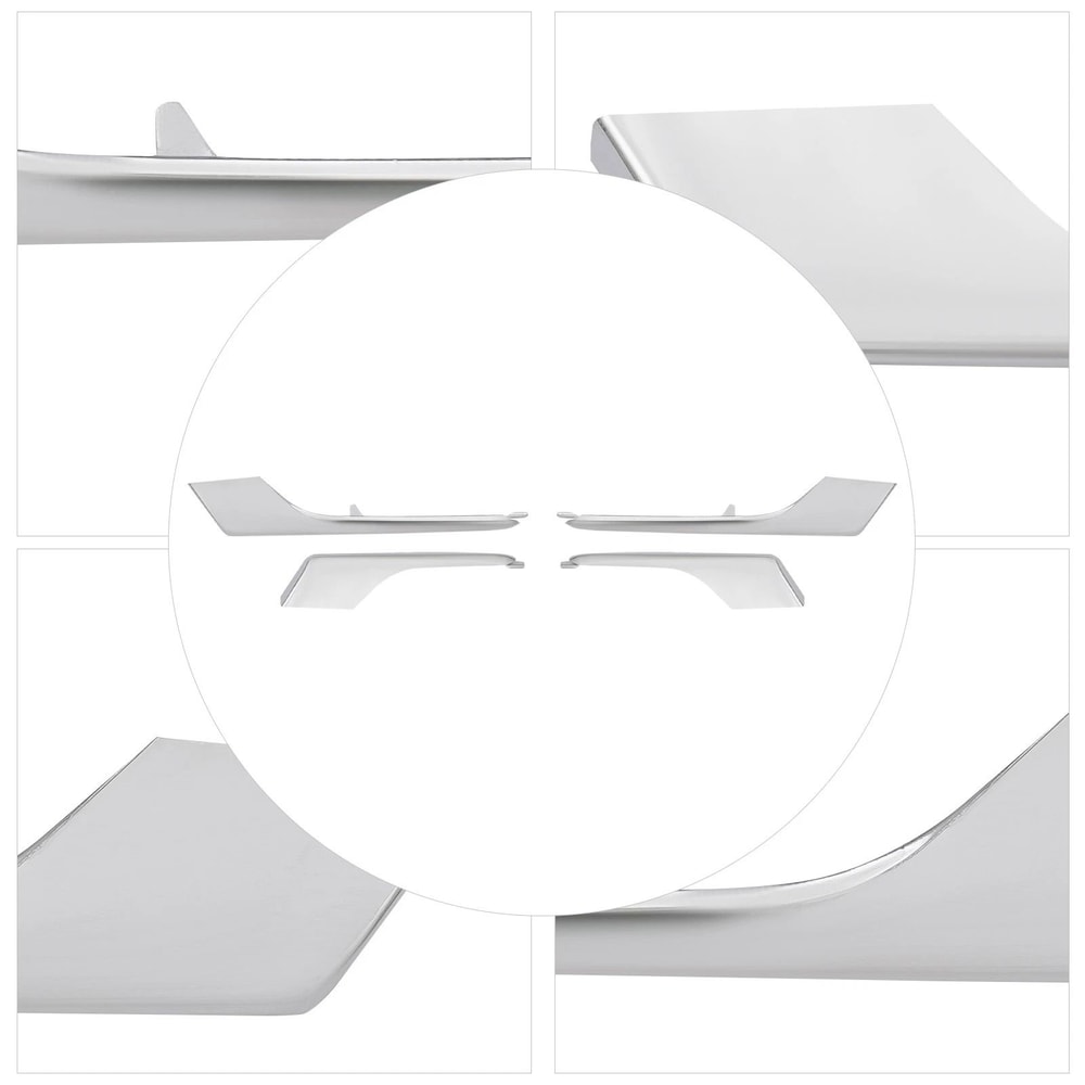 Tesla Model X Front Bumper Chrome Fog Light Trim 3