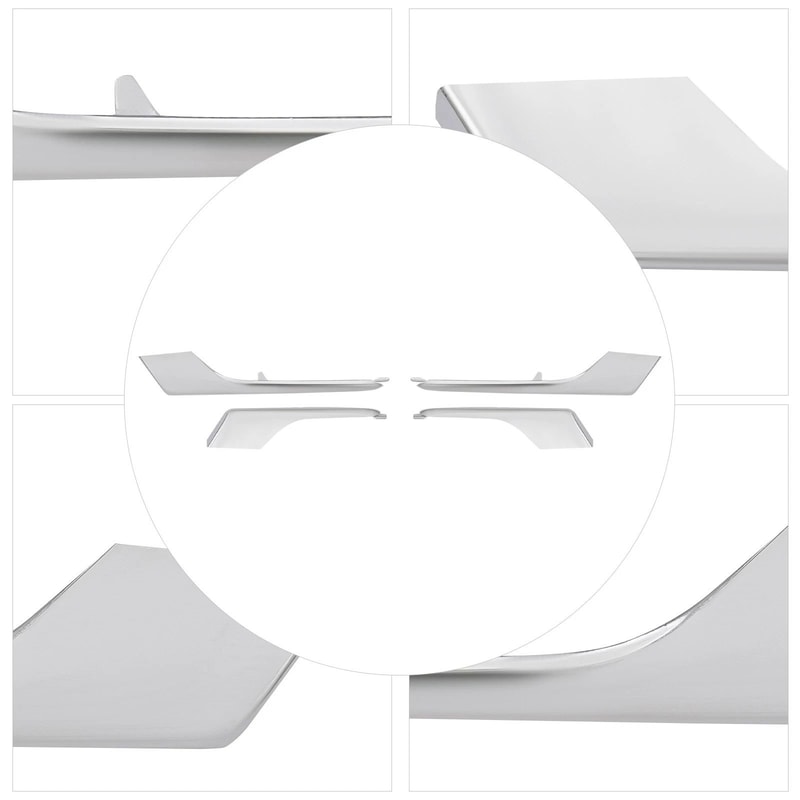 Tesla Model X Front Bumper Chrome Fog Light Trim 3