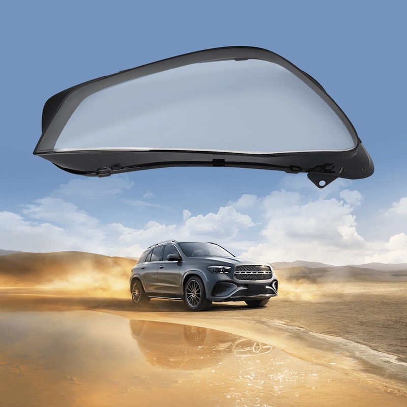 Right Side Mercedes Benz Headlight Lens Cover Replacement 0