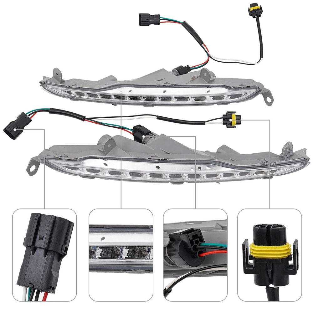 Premium Front Bumper LED Daytime Running Lights For Kia Optima K5 10