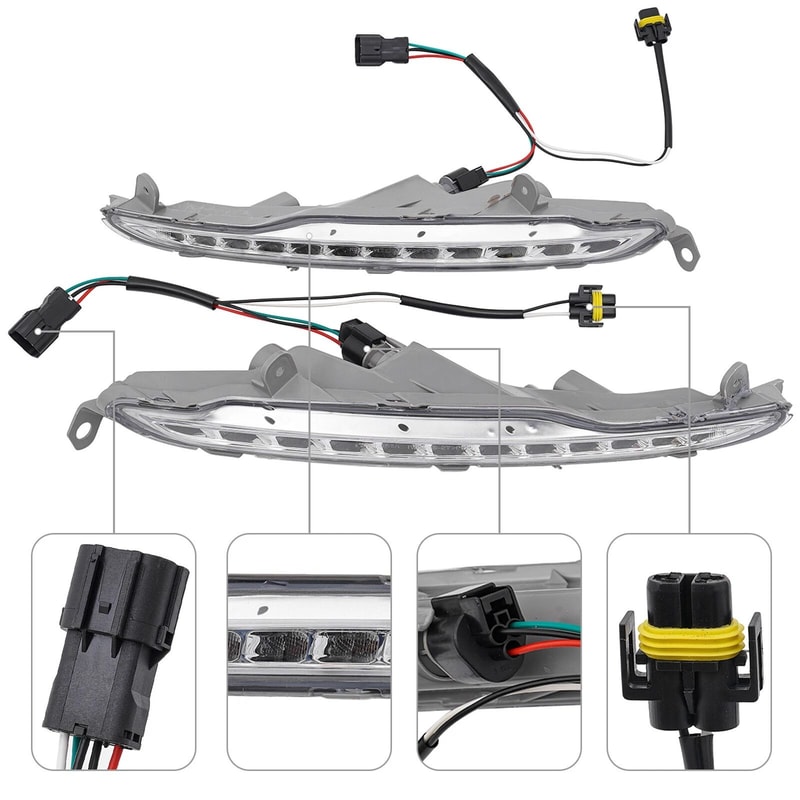 Premium Front Bumper LED Daytime Running Lights For Kia Optima K5 10