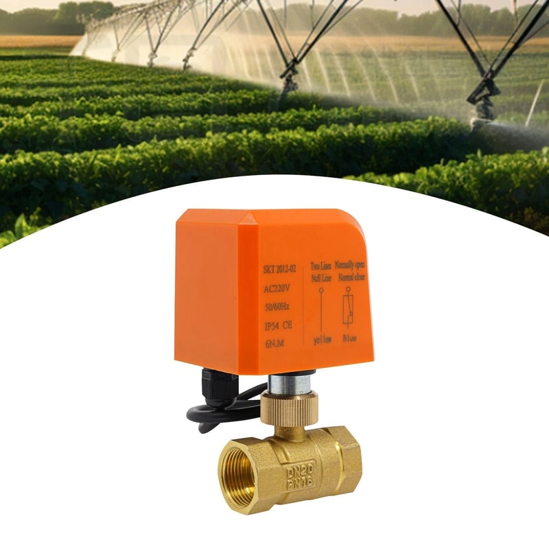Brass Motorized Ball Valve AC Electric Actuator NC 0