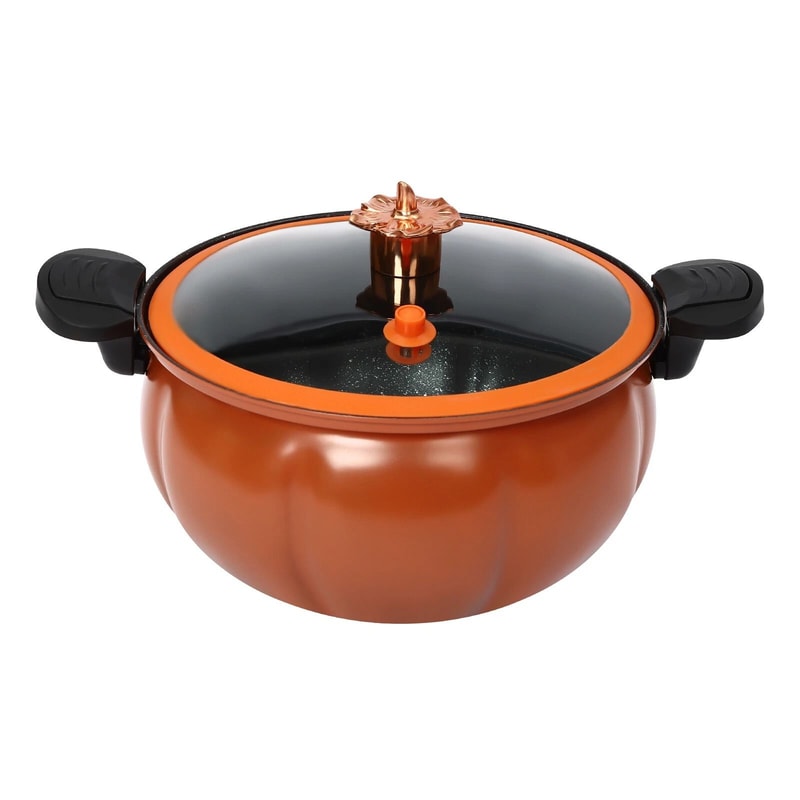 Pumpkin Shaped Micro Pressure Cooker Pot Non Stick Stovetop Pressure Cooking Pot 7