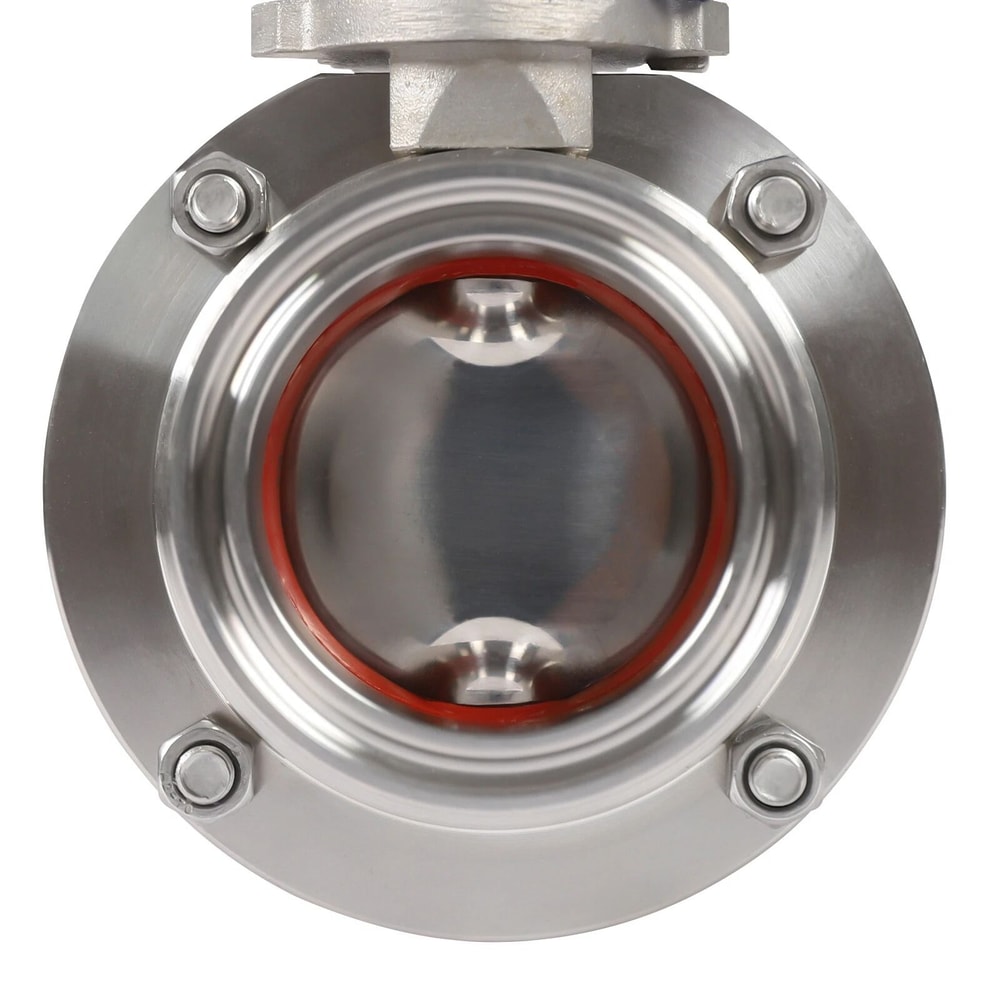 Premium Stainless Steel Butterfly Valves With Blue Trigger Handle High Flow Control 10