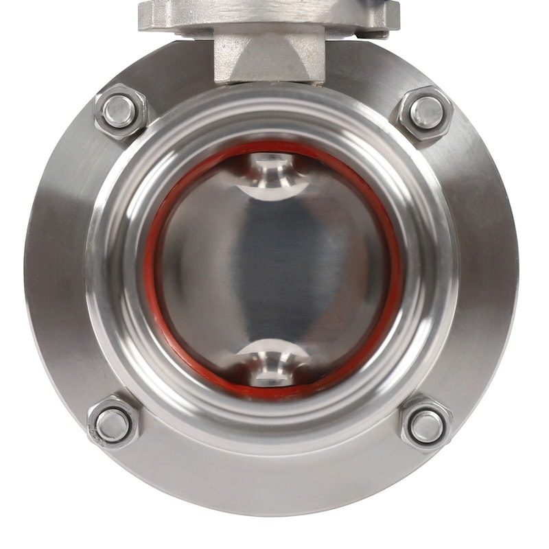 Premium Stainless Steel Butterfly Valves With Blue Trigger Handle High Flow Control 10