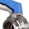 Premium Stainless Steel Butterfly Valves With Blue Trigger Handle High Flow Control 9