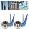 Premium Stainless Steel Butterfly Valves With Blue Trigger Handle High Flow Control 12