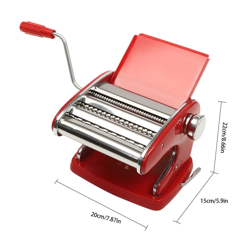 Premium Stainless Steel Pasta Maker Manual Adjustable Thickness Pasta Machine With Settings 7