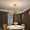 Elegant LED Fan Gold Chandelier Ceiling Light With Remote Semi Flush Mount Fixture 2