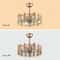 Elegant LED Fan Gold Chandelier Ceiling Light With Remote Semi Flush Mount Fixture 6