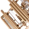 Elegant LED Fan Gold Chandelier Ceiling Light With Remote Semi Flush Mount Fixture 10