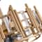 Elegant LED Fan Gold Chandelier Ceiling Light With Remote Semi Flush Mount Fixture 12
