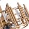Elegant LED Fan Gold Chandelier Ceiling Light With Remote Semi Flush Mount Fixture 12