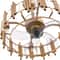 Elegant LED Fan Gold Chandelier Ceiling Light With Remote Semi Flush Mount Fixture 13