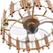 Elegant LED Fan Gold Chandelier Ceiling Light With Remote Semi Flush Mount Fixture 13