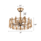 Elegant LED Fan Gold Chandelier Ceiling Light With Remote Semi Flush Mount Fixture 14