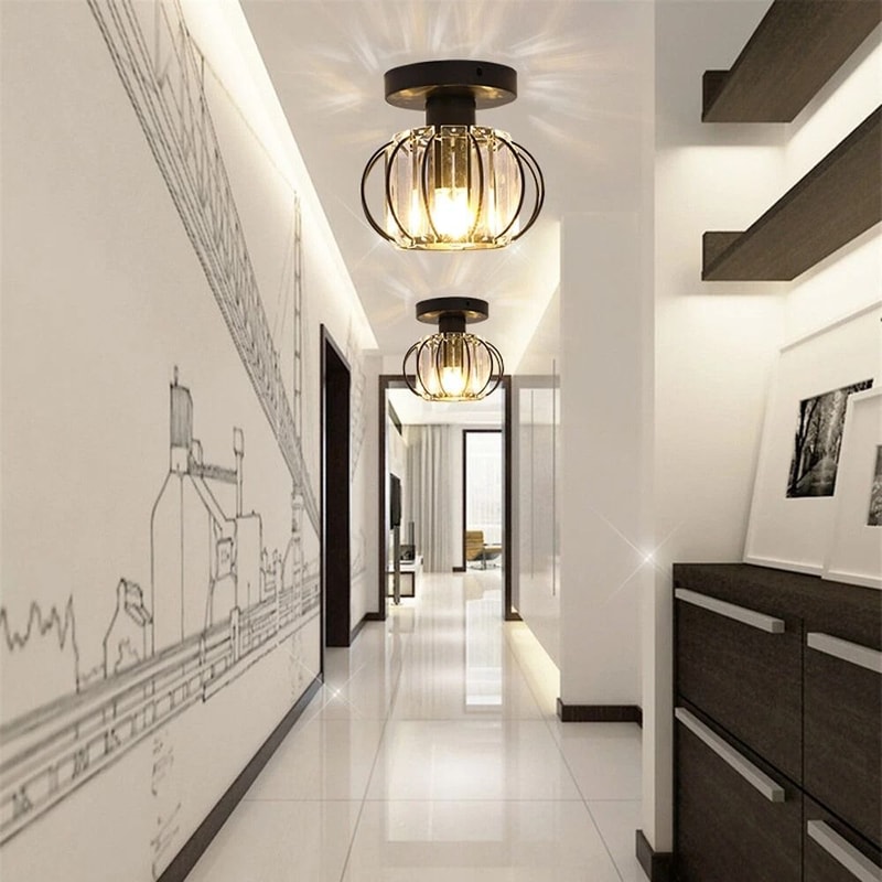 Sleek Modern Flush Mount Ceiling Light Hallway Indoor Lighting 10