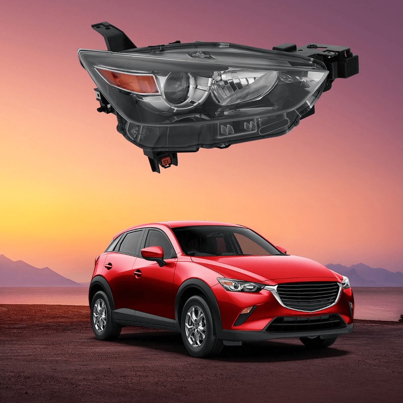 Passenger Side Halogen Headlight Assembly For Mazda CX 3 0