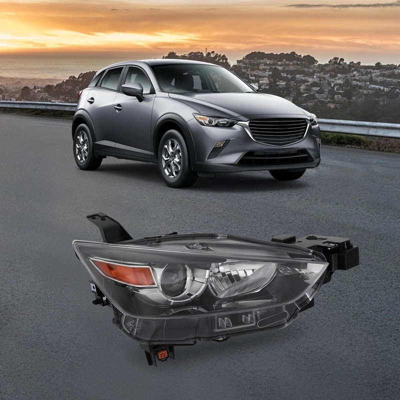 Passenger Side Halogen Headlight Assembly For Mazda CX 3 12
