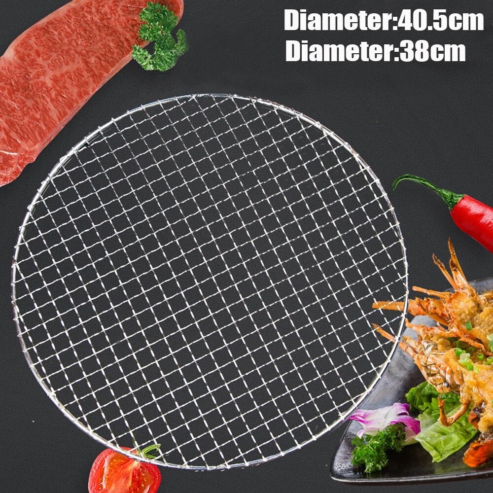Round Stainless Steel Mesh Barbecue Grill Rack For Perfect BBQ 2