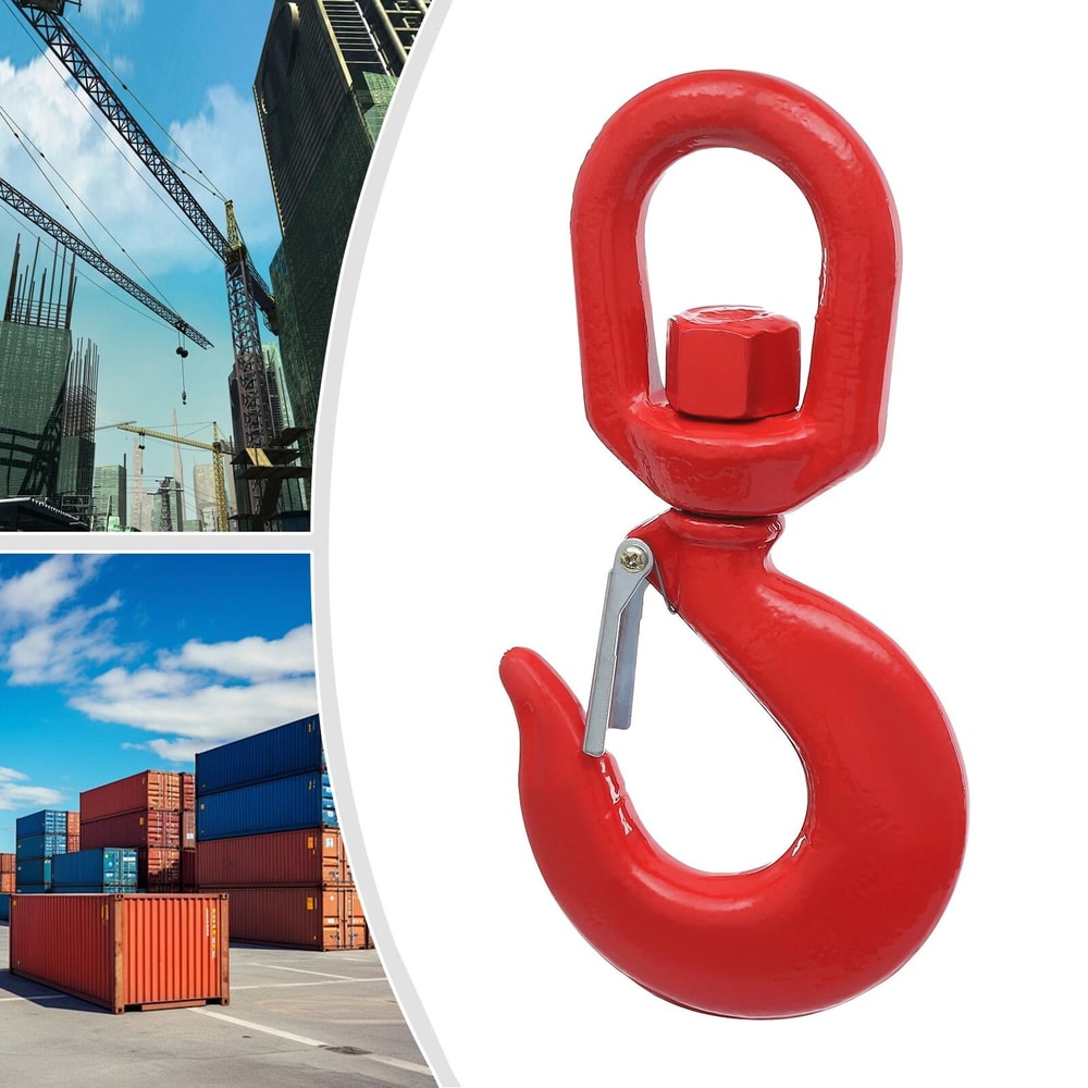Premium 5 Ton Swivel Hook Heavy Duty Lifting Hook With Safety Latch For Crane 10