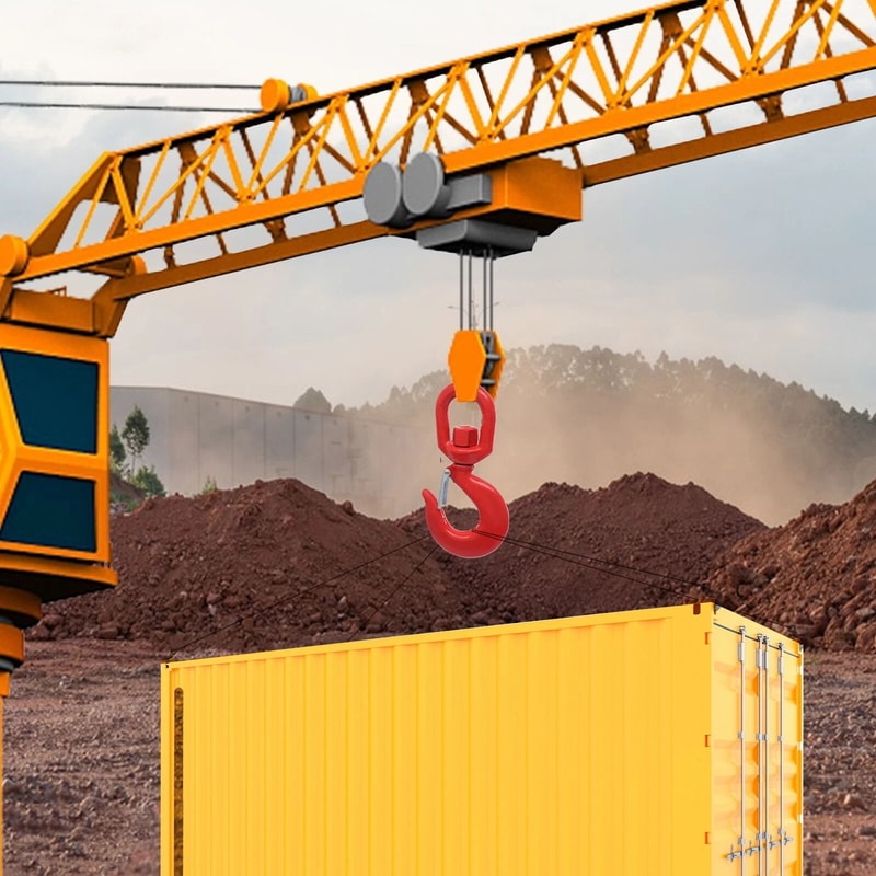 Premium 5 Ton Swivel Hook Heavy Duty Lifting Hook With Safety Latch For Crane 8