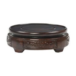 premium hand carved wood display stand elegant round pedestal bonsai stand & teapot vase base
