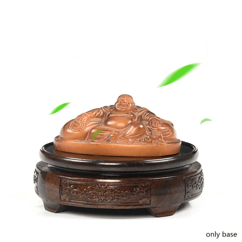 Premium Hand Carved Wood Display Stand Elegant Round Pedestal Bonsai Stand Teapot Vase Base 1