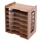 Wood Desk Organizer Desktop File Holder For Office Document Storage 4
