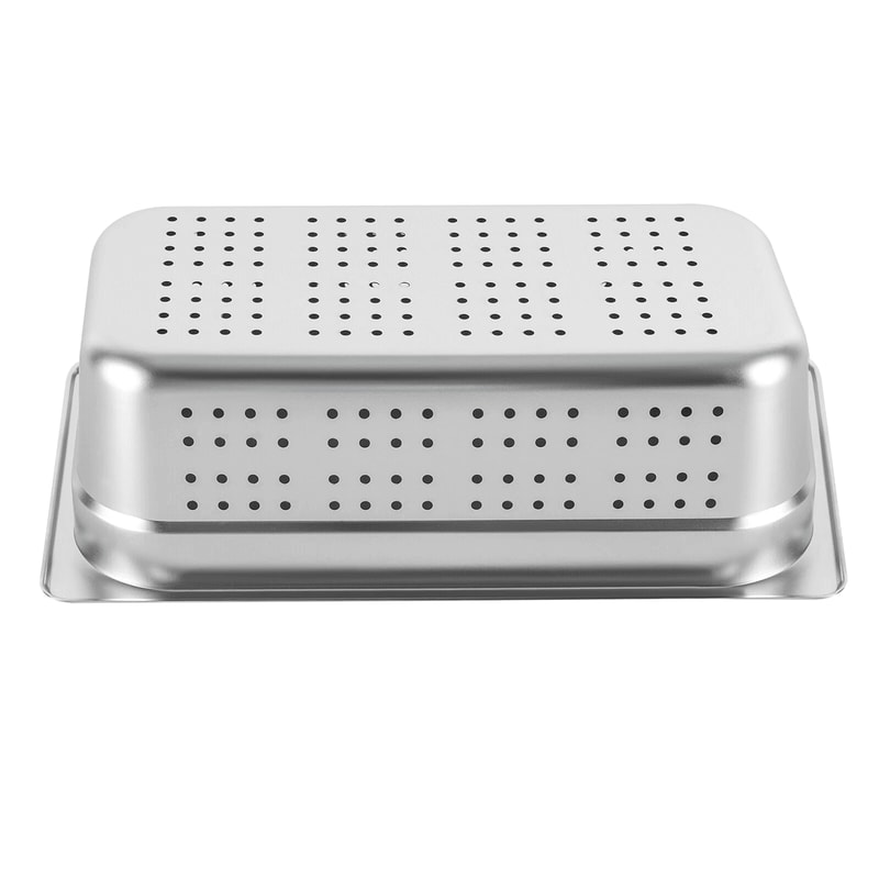 Premium Size Steam Table Pan Set Deep Perforated Hotel Pans Stainless Steel 1