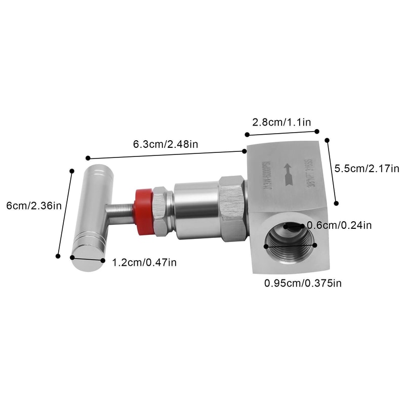 Premium Stainless Steel High Pressure Needle Valve Hydraulic Flow Control 4