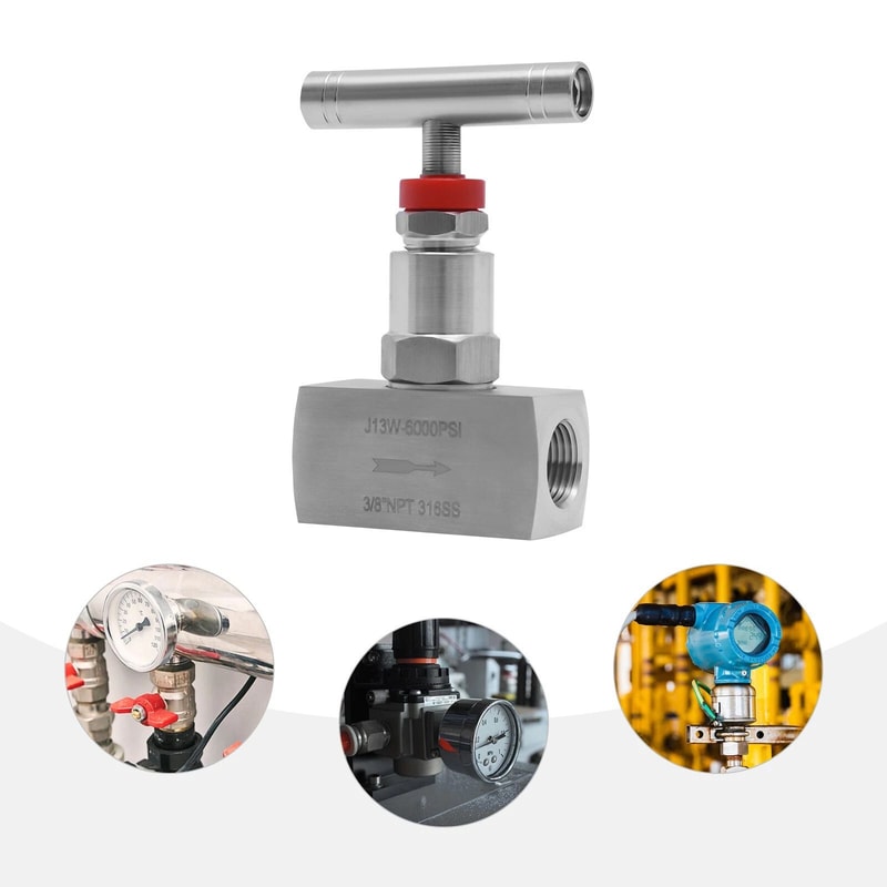 Premium Stainless Steel High Pressure Needle Valve Hydraulic Flow Control 6