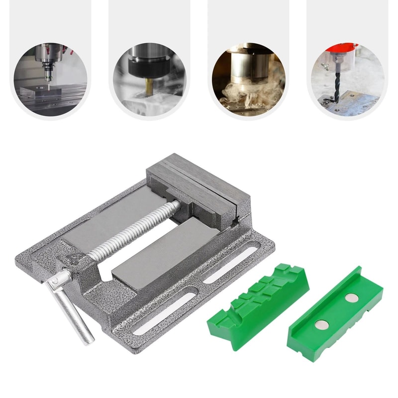 Professional Drill Press Vise With Magnetic Vise Pads Heavy Duty Metal Workbench Vice 9