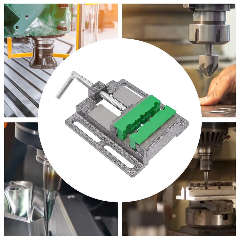 Professional Drill Press Vise With Magnetic Vise Pads Heavy Duty Metal Workbench Vice 15
