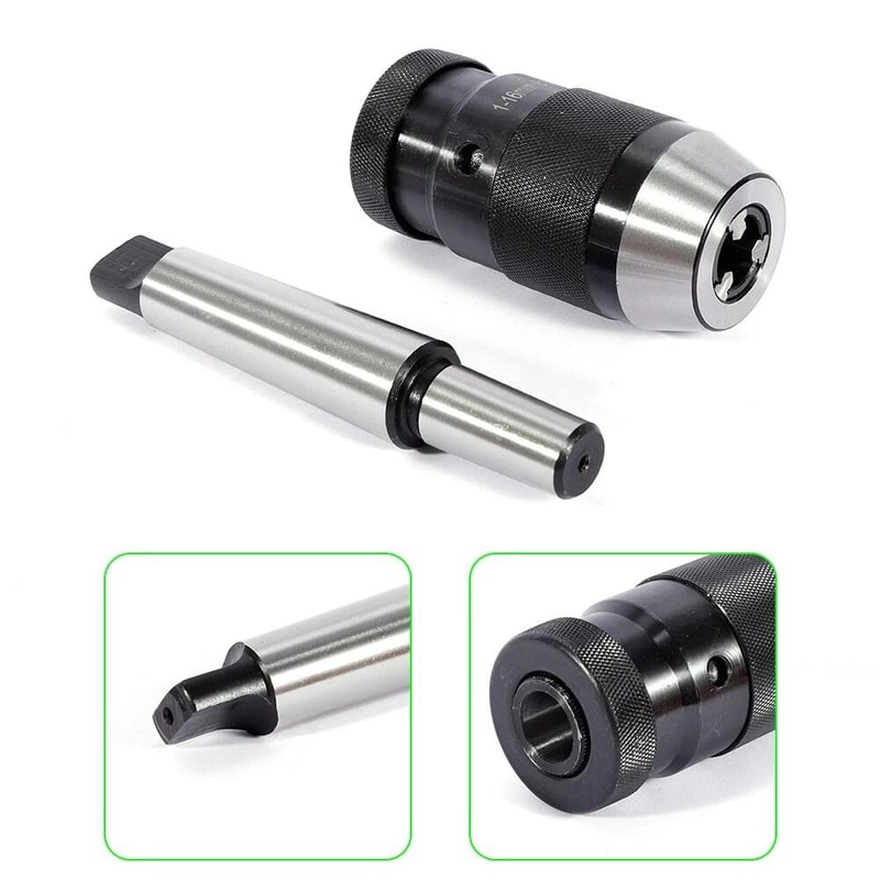 Heavy Duty Keyless Drill Chuck With MT3 B18 Arbor Capacity Lathe Tool 11