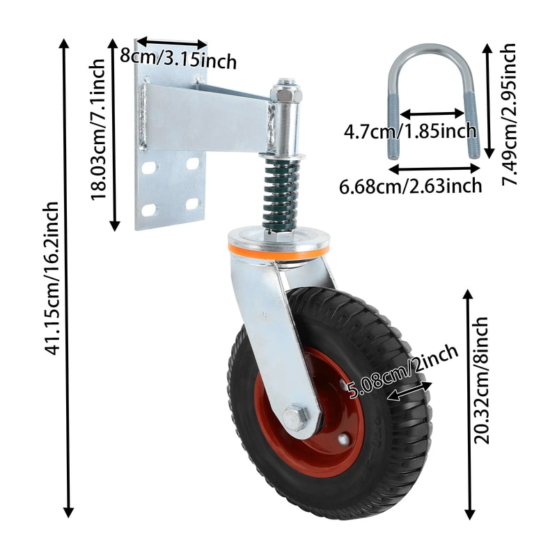 Heavy Duty Gate Wheels 360 Swivel Gate Caster High Load Support Wheel 10