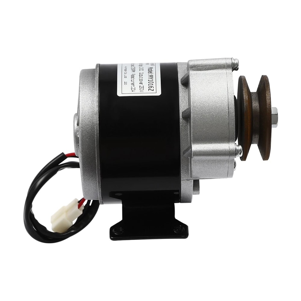 Heavy Duty Gear Motor With Belt Pulley DC Brushed Gear Reduction Motor 4