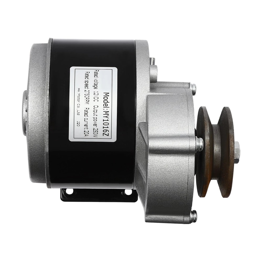 Heavy Duty Gear Motor With Belt Pulley DC Brushed Gear Reduction Motor 5