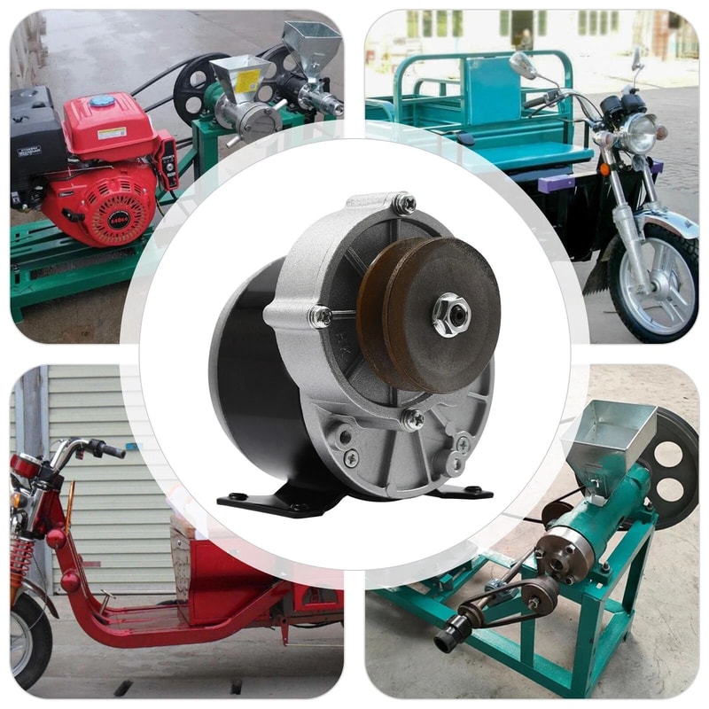Heavy Duty Gear Motor With Belt Pulley DC Brushed Gear Reduction Motor 12
