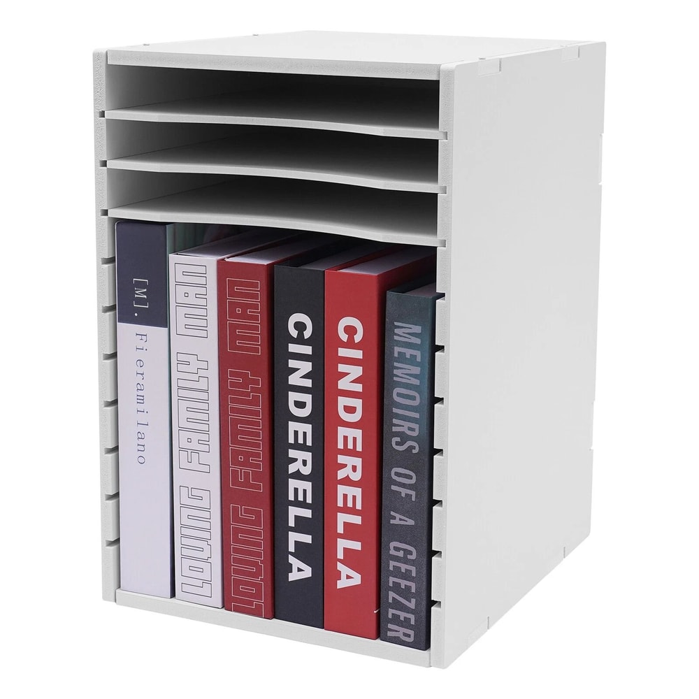 Premium Vertical Desktop Organizer Paper Storage Holder Compartment Office File Sorter For Desk 11