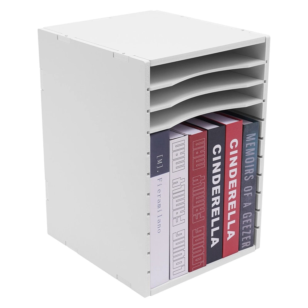 Premium Vertical Desktop Organizer Paper Storage Holder Compartment Office File Sorter For Desk 12