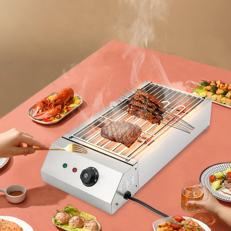 Ultimate Heat Control Electric Countertop Grill Portable BBQ Grill For Easy Outdoor Indoor Cooking 4
