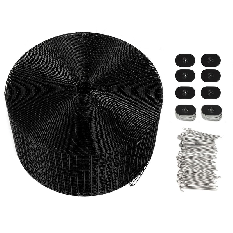 Premium Solar Panel Bird Guard Mesh Kit Solar Panel Bird Proofing Mesh Roll With Clips 3