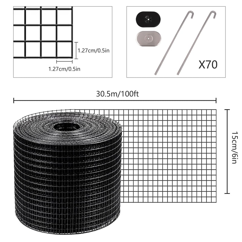 Premium Solar Panel Bird Guard Mesh Kit Solar Panel Bird Proofing Mesh Roll With Clips 11