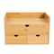 Natural Bamboo Desk Organizer 3 Drawer Tabletop Storage Box For Home Office 8